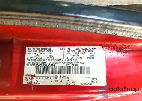 1999 Ford Econoline from USA, damaged, VIN 1FTSS34F8XHA45993